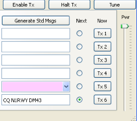 right side of jt-65 software meter