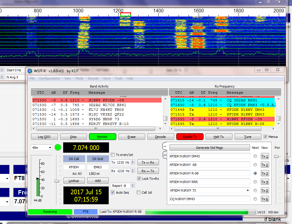 working stations on FT8