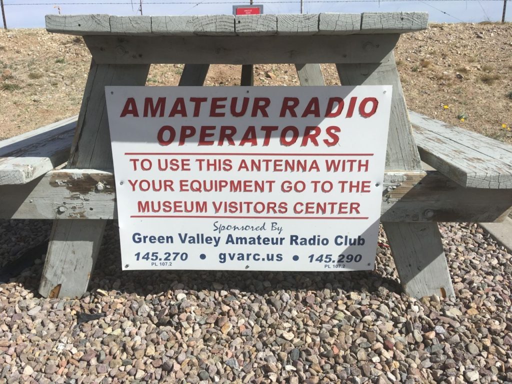 close up of the operating bench sign.